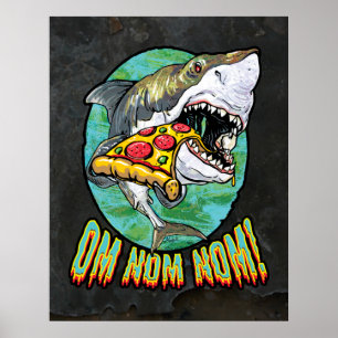 Affiche Requin de pizza en colère