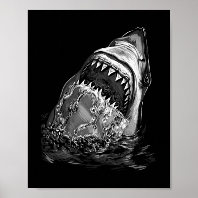 Affiche Requin effrayant (Devant)