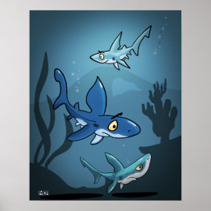 Affiche Requin imprimé 2019