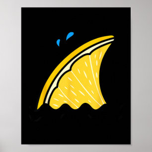 Affiche Requin Kawaii Lemon Lime Funny Famille Été