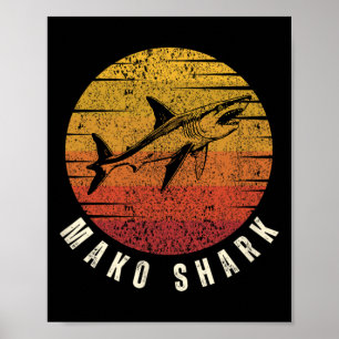 Affiche Requin Mako pêche en haute mer Océan Requin Mako