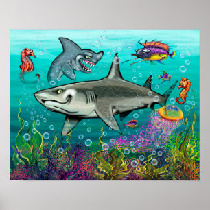 Affiche Requins