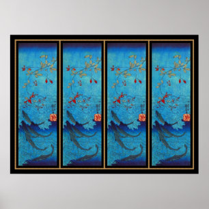 Affiche Requins Vintage Kuniyoshi 1797-1861, Utaga