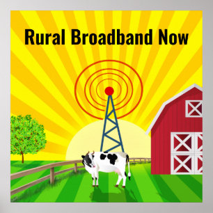 Affiche Réseau à large bande rural maintenant