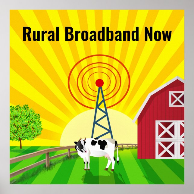 Affiche Réseau à large bande rural maintenant (Devant)
