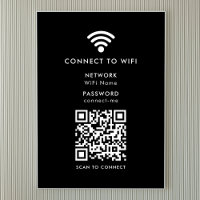Réseau Wifi | Code QR Mot de passe Internet Noir