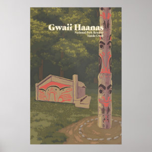 Affiche Réserve de parc national Gwaii Haanas Canada Voyag