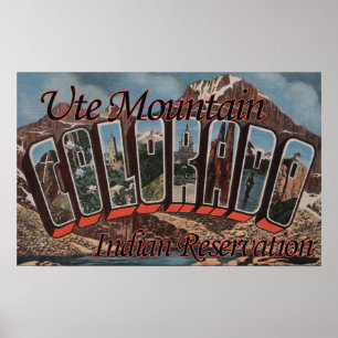 Affiche Réserve indienne d'Ute Mountain, Colorado