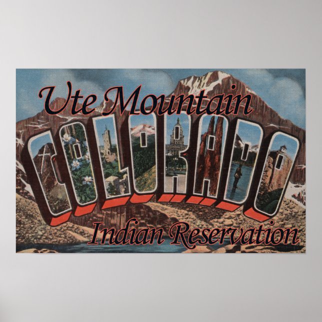 Affiche Réserve indienne d'Ute Mountain, Colorado (Devant)