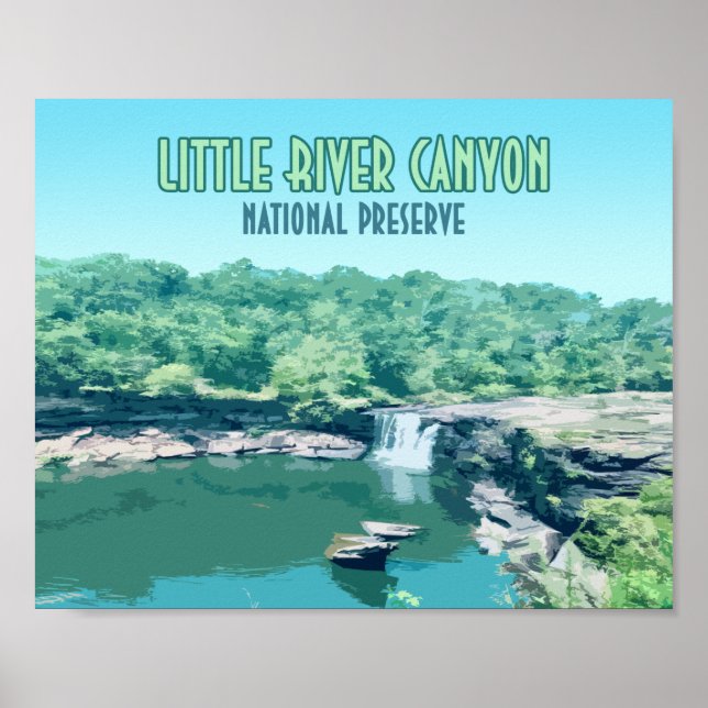 Affiche Réserve nationale de Little River Canyon Alabama (Devant)
