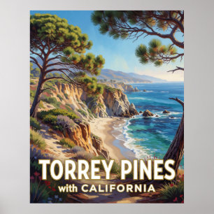 Affiche Réserve naturelle de Torrey Pines — Californie