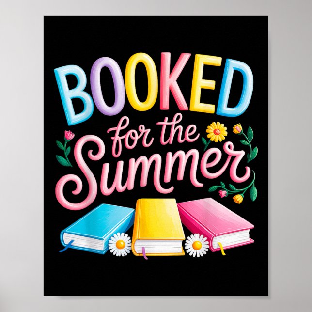 Affiche Réservé Pour La Lecture Été Livres Lover Literary (Devant)