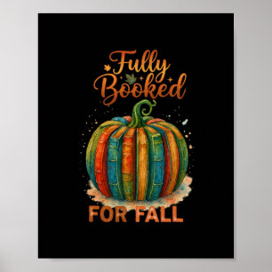 Affiche Réservé pour les livres d'automne Citrouille d'aut
