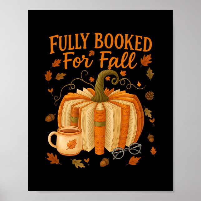 Affiche Réservé pour les livres d'automne Citrouille d'aut (Devant)