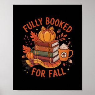 Affiche Réservé pour les livres d'automne Citrouille d'aut