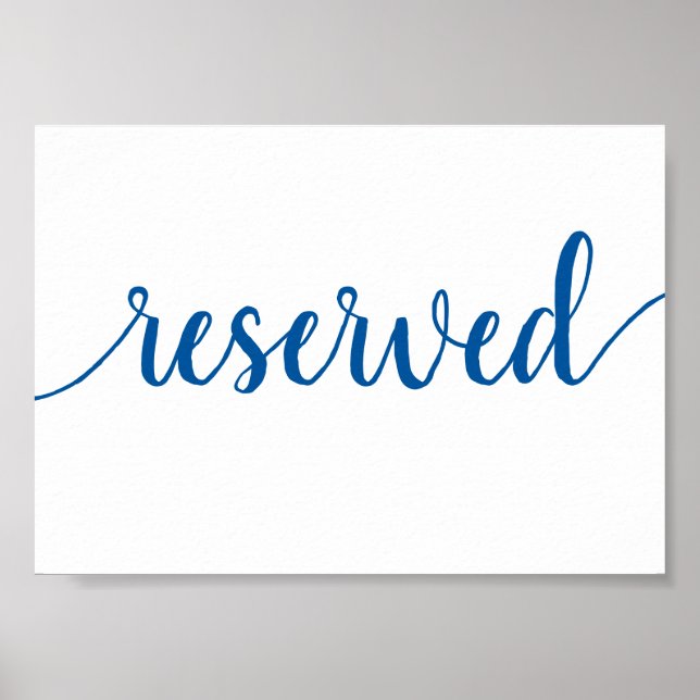 Affiche Réservé simple | French Blue Any Event Table (Devant)