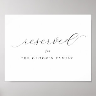 Affiche Réservé Symbole Mariage imprimable de la famille