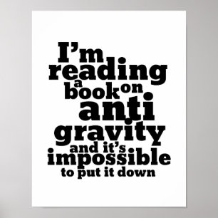 Affiche Réserver sur Anti Gravity Funky Science Geek Puns
