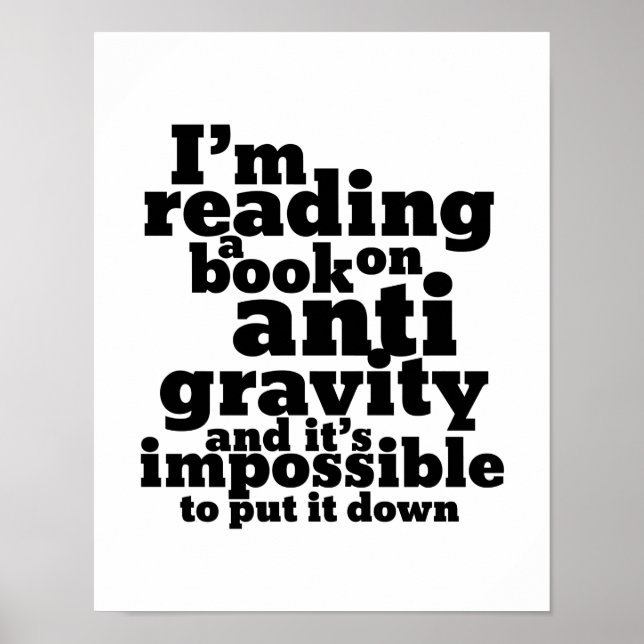 Affiche Réserver sur Anti Gravity Funky Science Geek Puns (Devant)