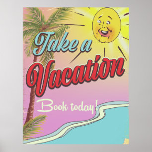 Affiche Réservez un livre de vacances aujourd'hui !