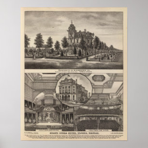 Affiche Résidence de ruisseaux et Chambre de grand opéra,