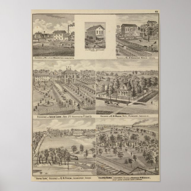 Affiche Résidence et moulin de L & J Keller (Devant)