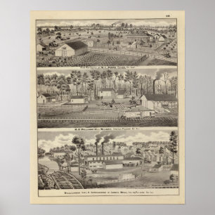 Affiche Résidence et scieries et chantiers