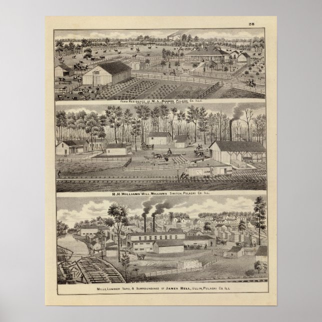 Affiche Résidence et scieries et chantiers (Devant)