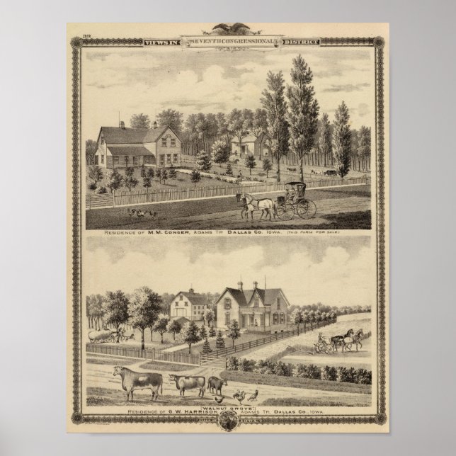 Affiche Résidences de MM Conger et GW Harrison (Devant)