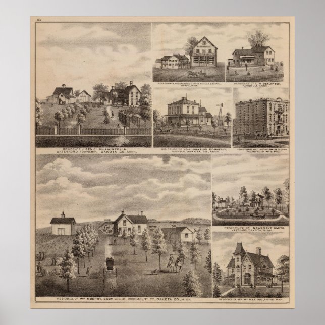 Affiche Résidences, Minnesota 5 (Devant)