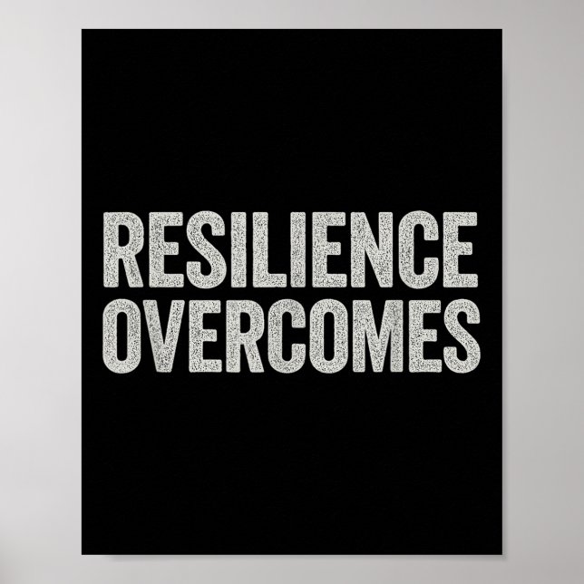 Affiche Résilience - Citation Motivationnelle, Vintage (Devant)