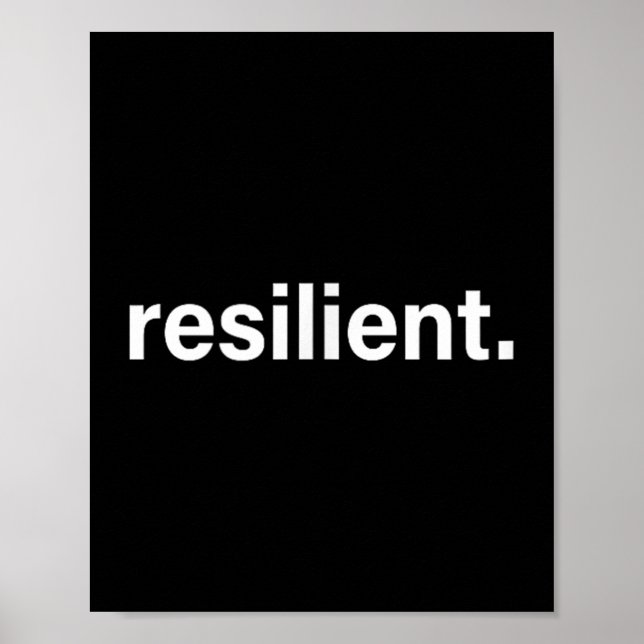 Affiche Resilient Mental Strength Self-esteem Motivation R (Devant)