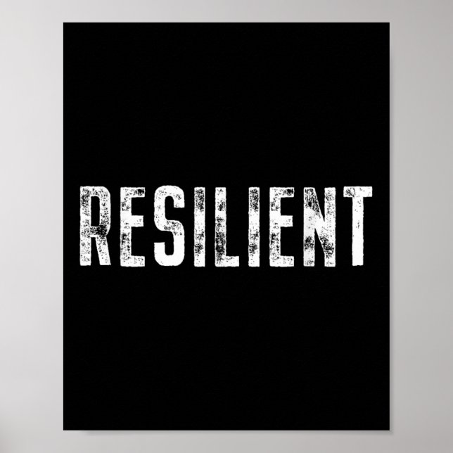 Affiche Resilient Mental Strength Self-esteem Motivation R (Devant)