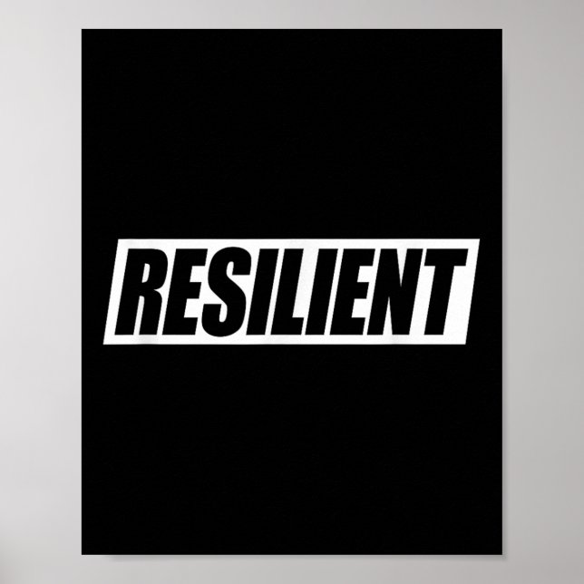 Affiche Resilient Mental Strength Self-esteem Motivation R (Devant)