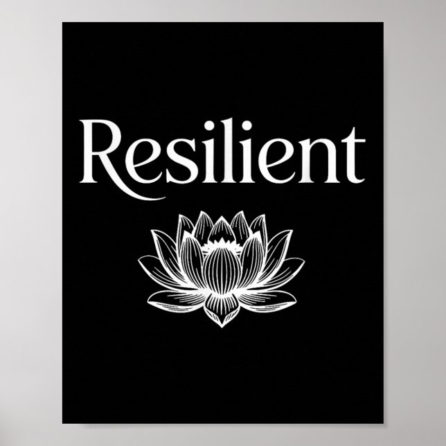 Affiche Resilient Mental Strength Self-esteem Motivation R (Devant)