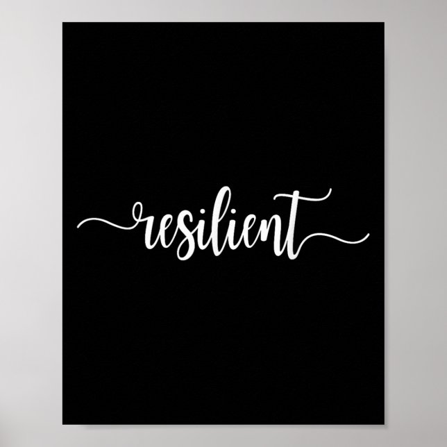 Affiche Resilient Mental Strength Self-esteem Motivation R (Devant)