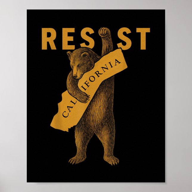 Affiche Resist California Bear  (Devant)