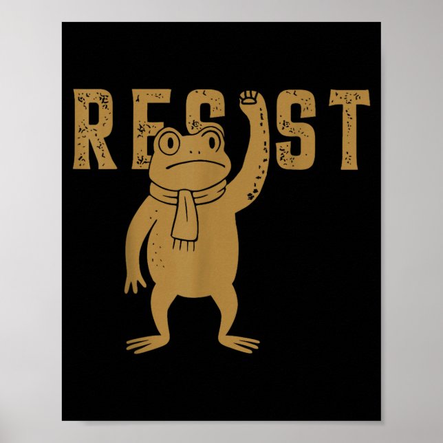Affiche Resist Frog Rtland Frog Protest For Men Women  (Devant)