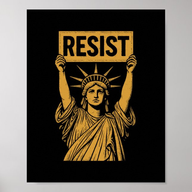 Affiche Resist Statue Of Liberty Rebel Protest Against Hig (Devant)