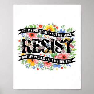Affiche Résistance aux manifestations politiques Pas mon p