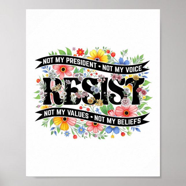 Affiche Résistance aux manifestations politiques Pas mon p (Devant)