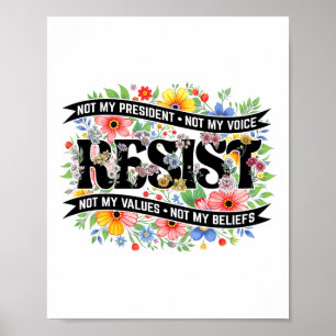 Affiche Résistance aux manifestations politiques Pas mon p