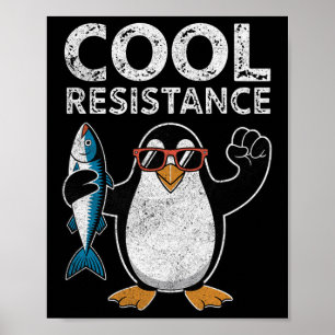 Affiche Résistance Cool subtile Tarifs de pingouin protest
