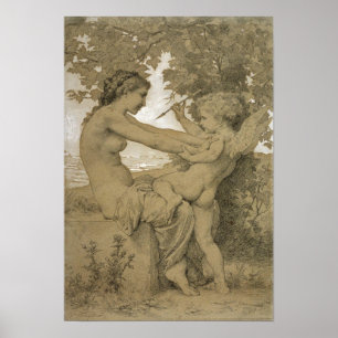 Affiche Résistance de l'amour par Bouguereau