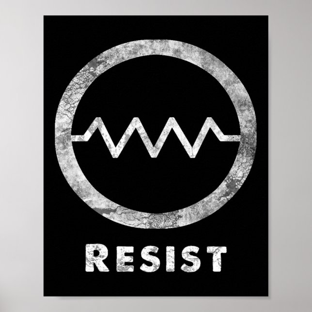 Affiche Résistance électrique Résiste Funny Protes de rési (Devant)