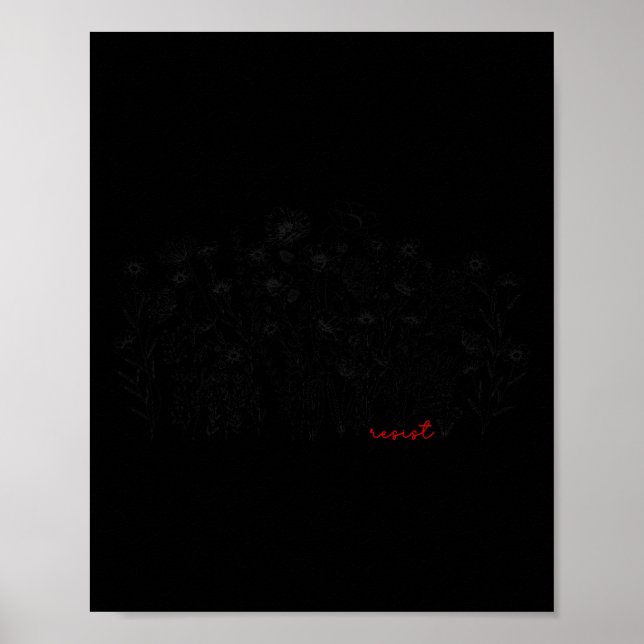 Affiche Résistance Libérale de Protestation Botanique Flor (Devant)