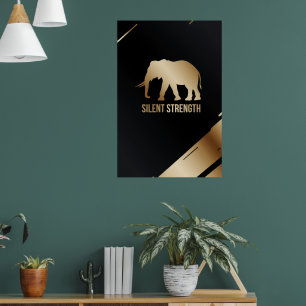 Affiche "Résistance silencieuse" Art minimaliste des murs