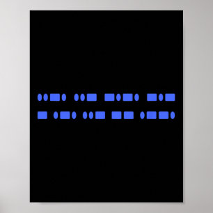 Affiche Résistance subtile F T Morse Code 8647 Féministe R