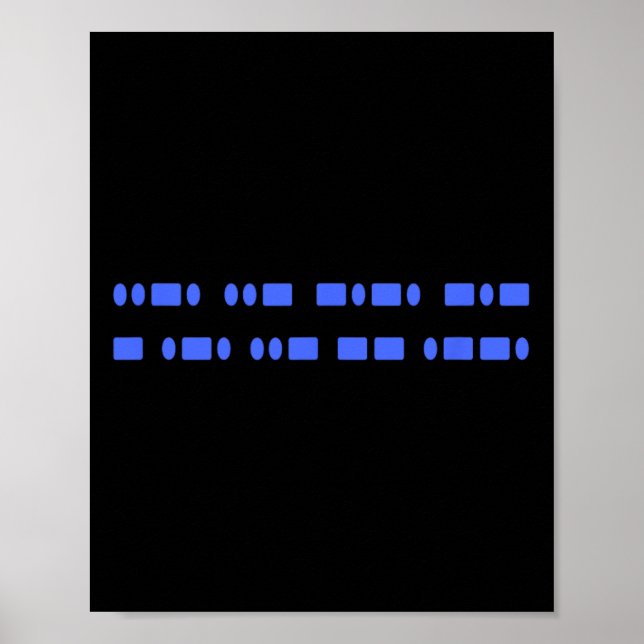 Affiche Résistance subtile F T Morse Code 8647 Féministe R (Devant)