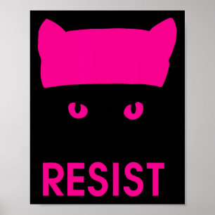 Affiche Résiste Persister Chemise Casquette Rose - Femmes